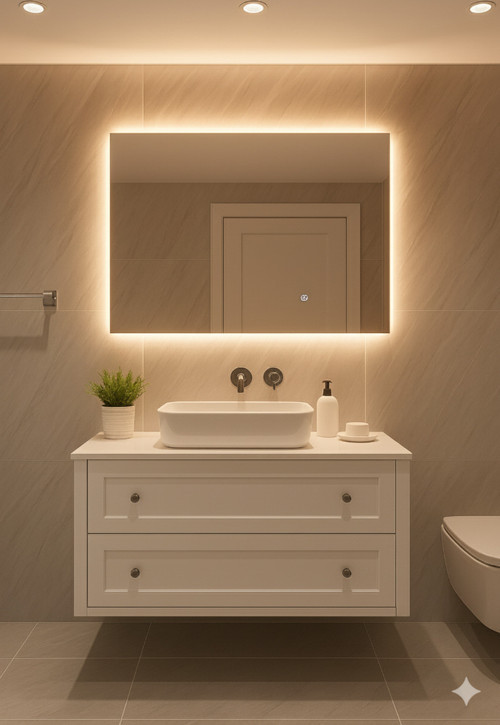 Dikdörtgen Işıklı Banyo Ayna 30X50 - 40X60 - 50X70 - 60X80