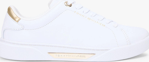 Klasik Şık Kort Stili Kadın Beyaz Sneaker FW0FW09019YBS