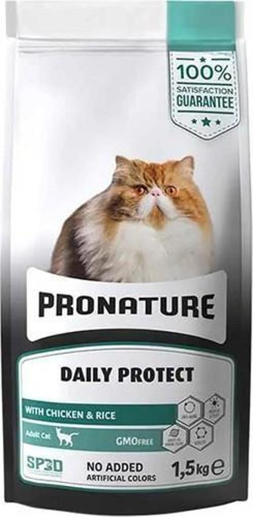 Daily Protect Tavuklu ve Pirinçli Yetişkin Kedi Maması 1,5 Kg