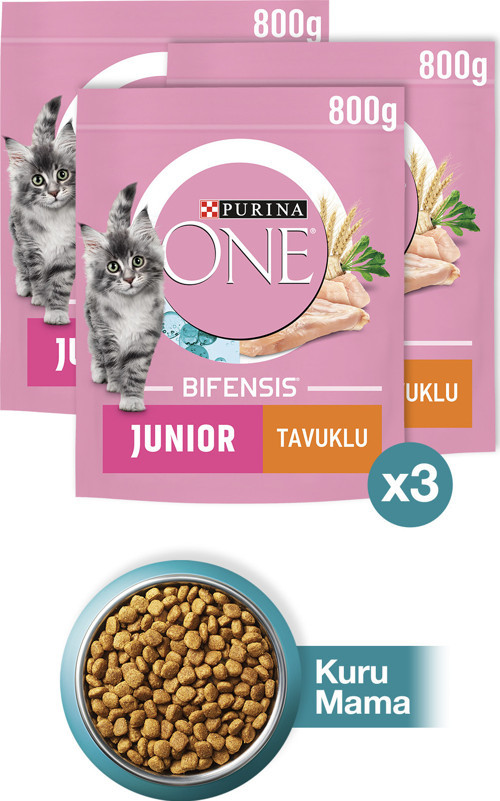 Junior Tavuklu Yavru Kedi Maması 800 Gr x 3Ad