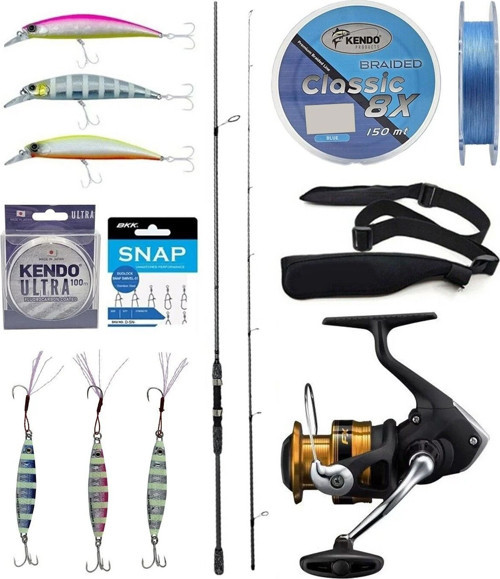 Spin Olta Seti Okuma Wave Up Spin 270cm 10-40gr 2 Parça Olta Kamışı&Shimano Makina FX 2500 FC HG