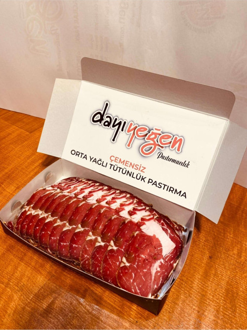 Çemensiz Orta Yağlı Tütünlük Pastırma 500 Gr- Doğal