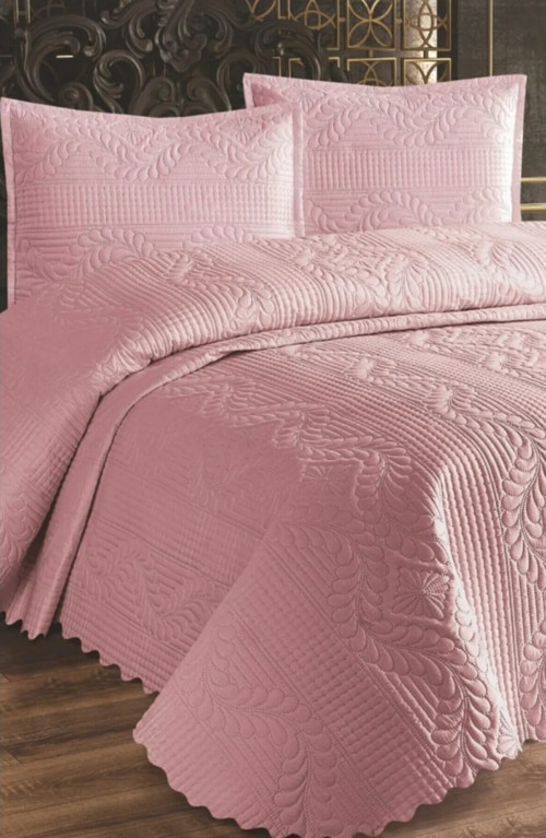Mikro Kapitoneli Yatak Örtüsü Çift Kişilik Tek Taraflı 240X260 Cm Yastıklı