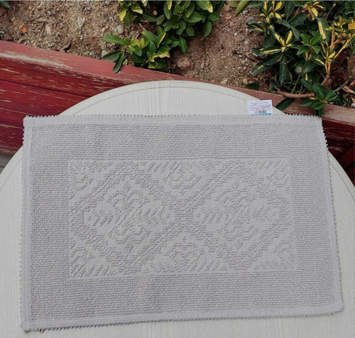 Tekslci Organik Naturel Pamuklu Kilim 40X60Cm %100 Pamuklu