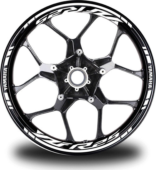 Motosiklet Jant Şeridi Yzf R25 Yamaha Uyumlu Beyaz-Beyaz Sağ/Sol-Ön/Arka