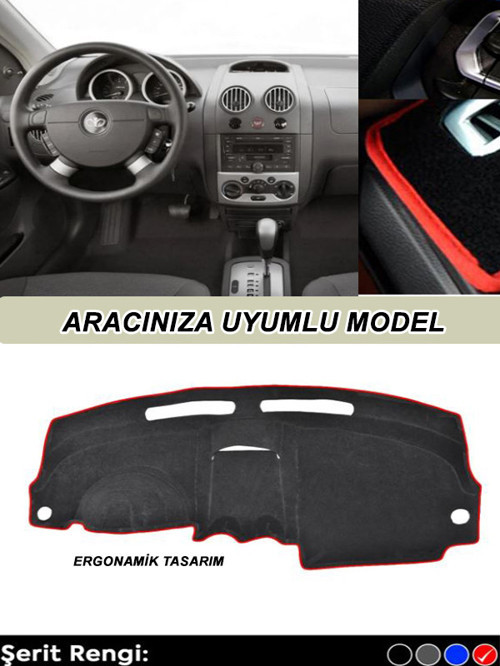 Honda Cıvıc (2003-2005) 3D Torpido Koruma Kılıfı - Ön Göğüs Panel Kaplama - Kırmızı Şerit