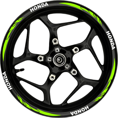 Honda Beyaz Yazılı Neon(Fıstık Yeşili) Pençe Şeritli