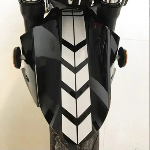 Motosiklet Çamurluk Sticker Beyaz 34*5,5 Cm