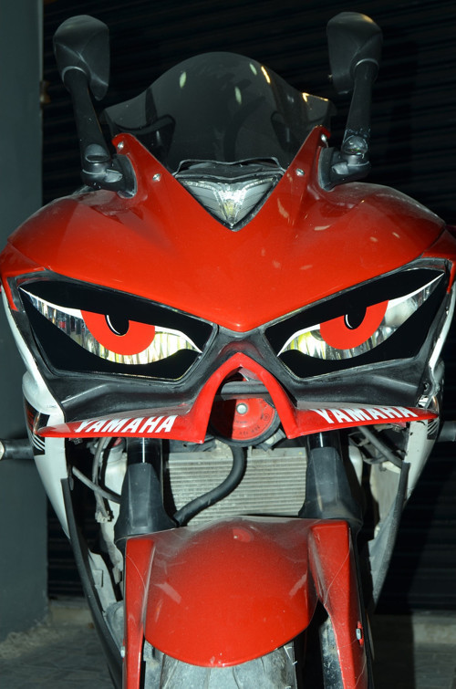 Motosiklet Sticker Kızgın Göz Far Gözü Far Filesi Yzf R25 2015-2018 Uyumlu