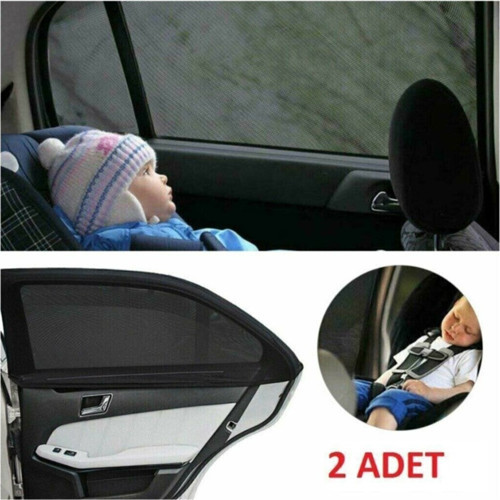 Mazda 2 (2008-2013) Uyumlu 2 Adet Oto Yan Cam Güneşliği, Arka Cam Güneşliği/Perde