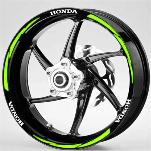 Motosiklet Jant Şeridi Honda Yazılı Fıstık Yeşilireflektiflifosforlu Sağ-Sol/Ön-Arka