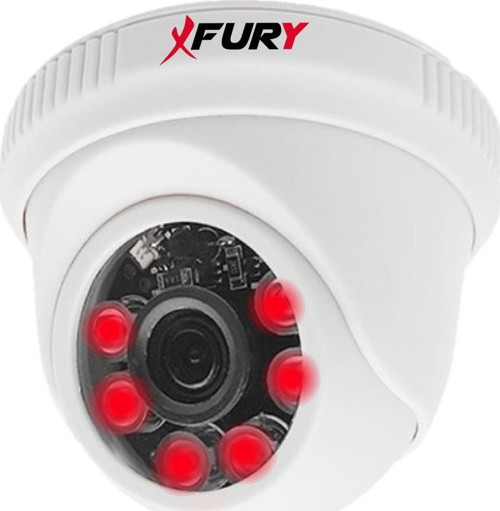 XFury 5mp 3.6mm Lensli 1080p 2mp Görüntü 6 Atom Led Gece Görüşlü İç Mekan Full Hd Güvenlik Kamerası 1412A