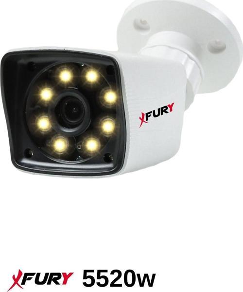 XFury 5mp 3.6mm Lensli 1080p 2mp Full Color Görüntü 8 Warm Led Gece Görüşlü Full Hd Güvenlik Kamerası 5525