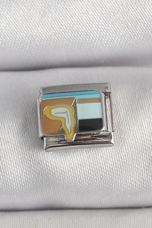 316L Çelik Gümüş Renk Renkli Portre Model Nomination Charm - TJ-BC1394