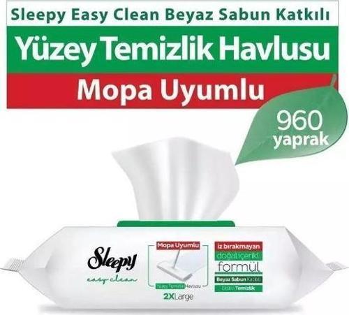 Easy Clean Beyaz Sabun Katkılı Mopa Uyumlu Yüzey Temizlik Havlusu 80 Yaprak 12'li