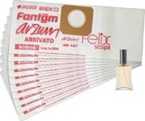 Fantom İçin Uyumlu WF 4250 Süpürge Kağıt Toz Torbası 10 Adet Set