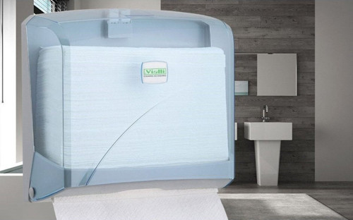 Vialli K2T Z Katlı Pratik Banyo Mutfak Kağıt Havlu Dispenseri 200 Lü Şeffaf