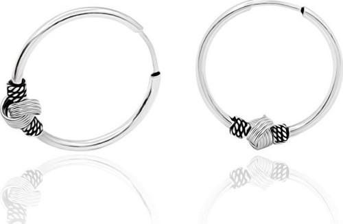 18 mm Halka Gümüş Küpe Taşsız Bayan Küpesi Halka Modeli 925 Ayar KUPE-231