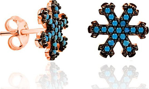 Nano Taşlı Küpe Gümüş Vidalı Bayan Küpesi Modeli Kadın 925 Ayar KUPE-180