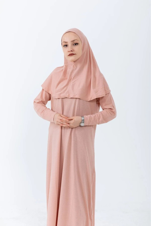 Tek Parça Namaz Elbisesi Düz Renk