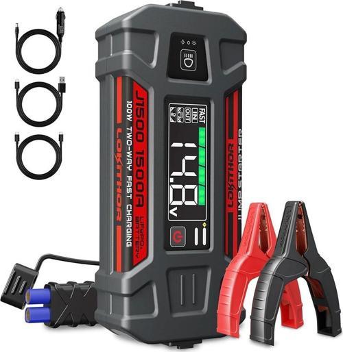 J1500 12V 1500Amp LiFePO4 Akıllı Akü Takviye + Powerbank + Led Lamba