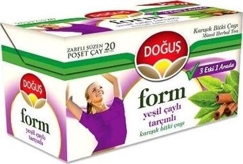 Doğuş Form Yeşil Çay Tarçınlı Bitki Çayı 20'li 35 Gr. (4'lü)