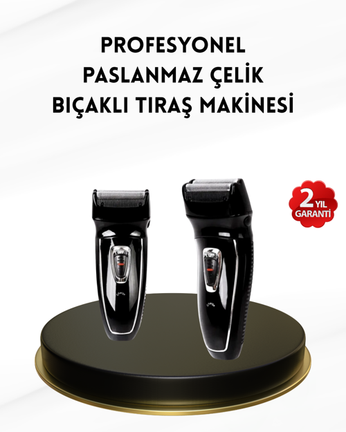 Uzun Pil Ömürlü Şarjlı Tıraş Makinesi – Hızlı Şarj Ergonomik Tasarım Çok Yönlü Kullanım