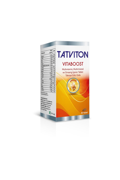 TATVITON VITABOOST KAPSÜL, MULTİVİTAMİN VE MULTİMİNERAL İÇEREN TAKVİYE EDİCİ GIDA 30 kapsül