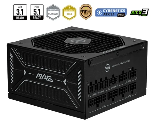 MAG A850GLS PCIE5 Siyah 850W 80+ Gold Full Modüler Power Supply