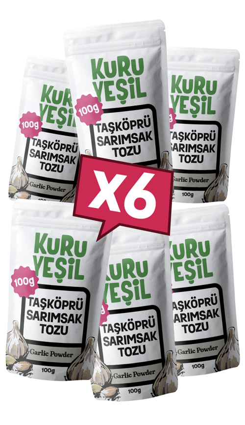 Sarımsak Tozu – 600 Gr – Yerli Taşköprü – Doğal Sebze Tozu - 6x100 Gr