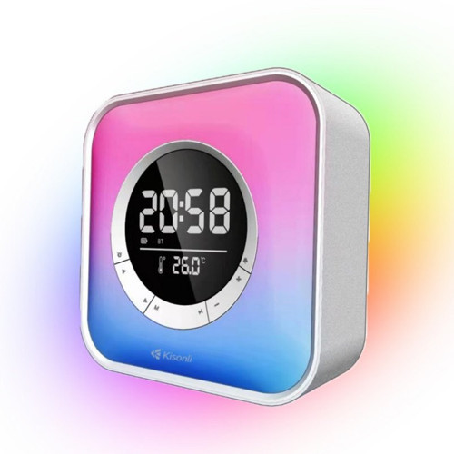 Dijital Saatli RGB Akıllı Hoparlör - Çok Fonksiyonlu Alarm Saat, Zamanlayıcılı Gece Lambası ve Bluetooth Destekli Yeni Nesil Ses Sistemi