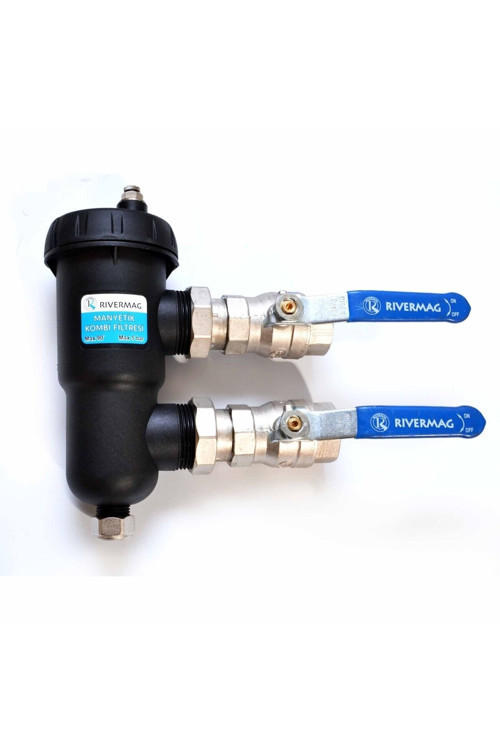 1 İnç Endüstriyel Kombi Filtresi Manyetik 1'' Pirinç Metal Vanalı Tam Geçiş Kireç Önleyici