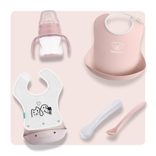 & BabyBjörn 4'lü Beslenme Seti - Powder Pink