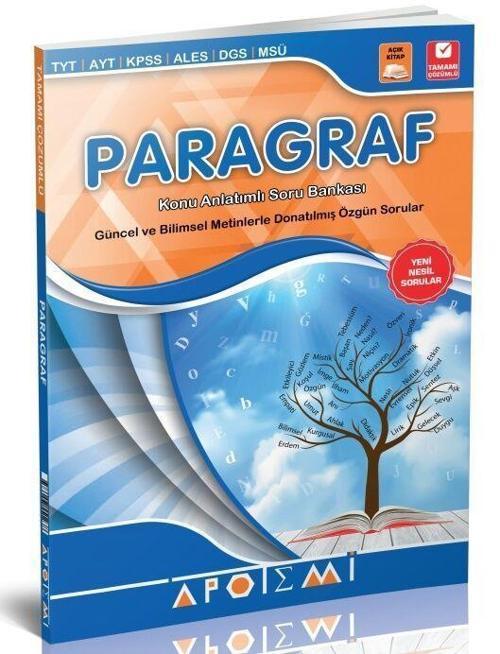 Apotemi Yayınları Paragraf Konu Anlatımlı Soru Bankası