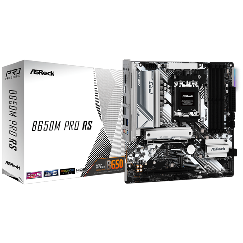 B650M Pro RS 7200MHz(OC) DDR5 Soket AM5 M.2 USB 3.2 HDMI mATX Anakart B650M PRO RS