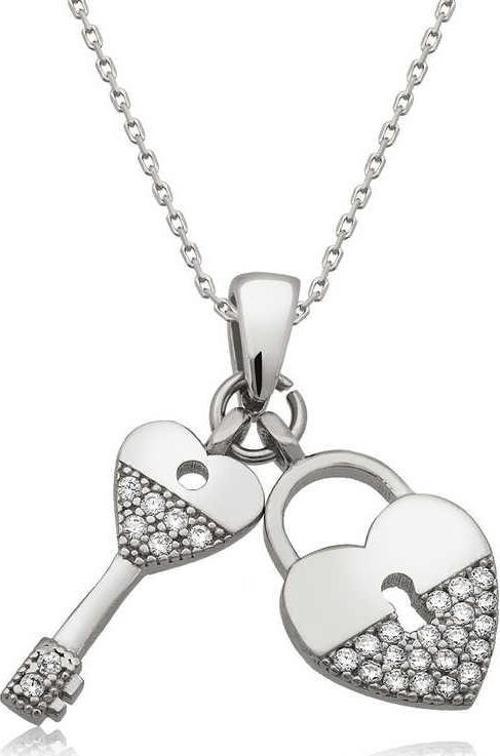 925 Ayar Gümüş Kalbimin Anahtarı Kolye