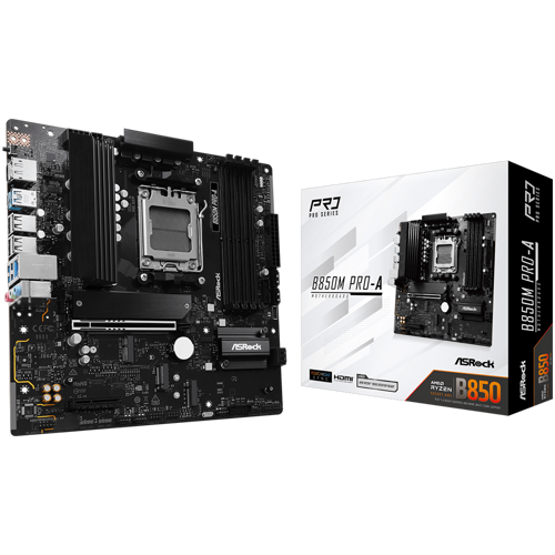 B850M PRO-A 8000MHz DDR5 Soket AM5 M.2 USB 3.2 HDMI mATX Anakart B850M PRO-A