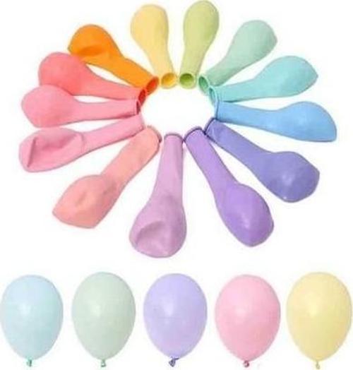 Balon 12” Karışık Makaron (100 Lü Paket)