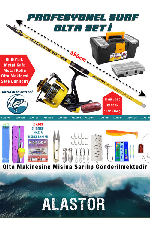 Surf Karbon Olta Takımı Olta Seti Boğaz Deniz Göl Surf Olta Seti 390 Surf Olta Kamışı Surf Olta Seti