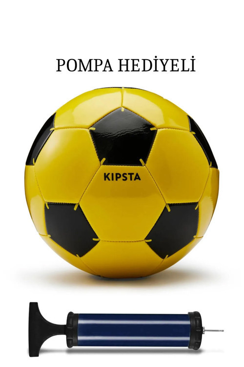 Kipsta Futbol Topu 5 Numara 12 Yaş Ve Üzeri Pompa Hediyeli Sarı First Kick