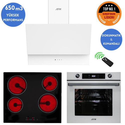 ve AFM Tech MARKALI/ SEHER Elektrikli Vitro. Dijital Ankastre Set (VC640+FM7701+ FM3401)