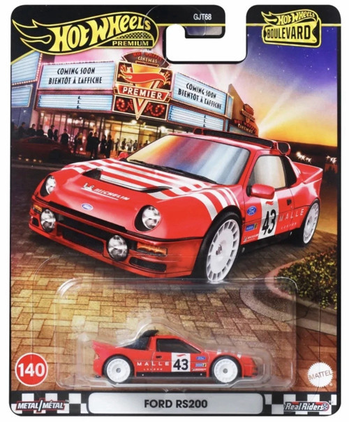 Premium Boulevard Ford RS200 1:64 Diecast Model Araba Metal Gövde Real Riders