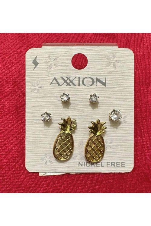 Taşlı Küpe Seti /Ananas