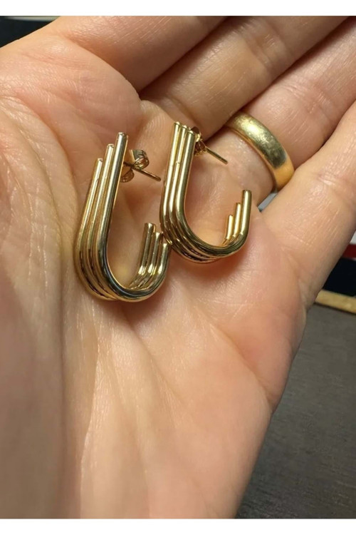 Gold Çelik Küpe