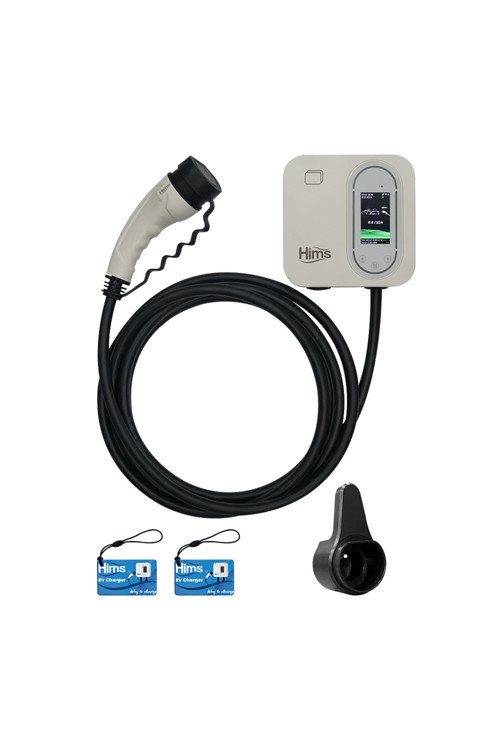 HCDKB-22 22kW Tip 2 Soketli 5M Kablolu Beyaz Smart Elektrikli Araç Şarj İstasyonu