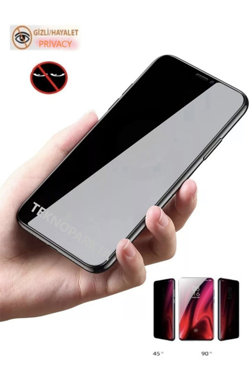 Trident A29 Hayalet Ekran Koruyucu Privacy Gizlilik Filitreli Tam Kaplayan Kırılmaz Cam