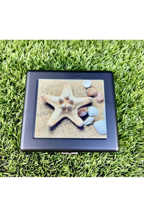 Dedo Siyah Metal Deniz Yıldızı Baskılı Tütün Kutusu