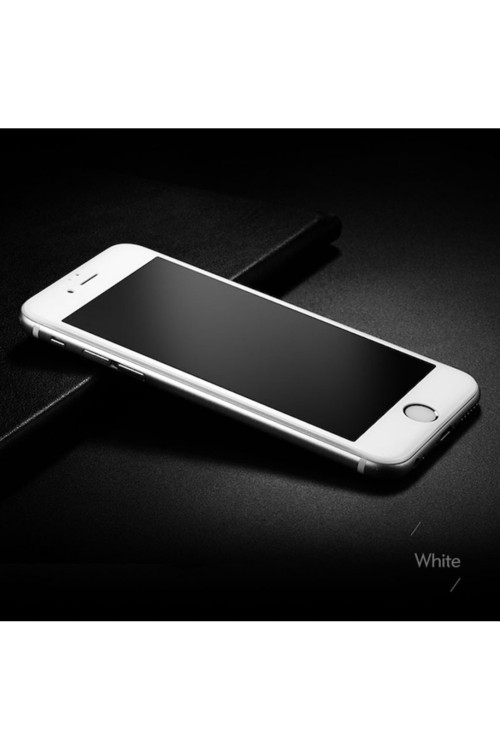 Iphone 8 Plus Mat Seramik Nano Tam Kaplayan Full Ekran Koruyucu Beyaz
