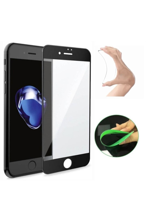 Iphone 6s Ekran Koruyucu Seramik Nano Cam Esnek Tam Full Kaplayan Kırılmaz Siyah