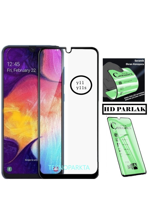 Vivo Y11s Ekran Koruyucu Seramik Nano Cam Esnek Tam Kaplayan Kırılmaz Cam Ekran
